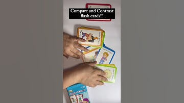 Compare and Contrast flash cards #madebyvega #dollartreehaul #homeschool