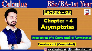 Intersection of a Curve and Its Asymptotes | Examples and Solutions | Asymptote bsc 1st year | By Ak
