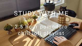 2.5 HOUR STUDY WITH ME | chill lofi playlist | pomodoro 25/5