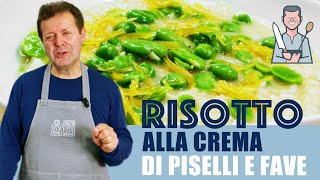 RISOTTO ALLA CREMA DI PISELLI E FAVE - Ricetta da super Chef!