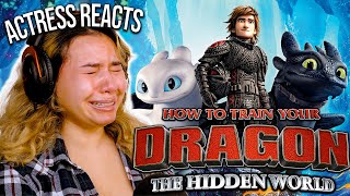 ACTRESS CRIES watching HOW TO TRAIN YOUR DRAGON: THE HIDDEN WORLD (2019) *Ending Destroyed Me!!!*