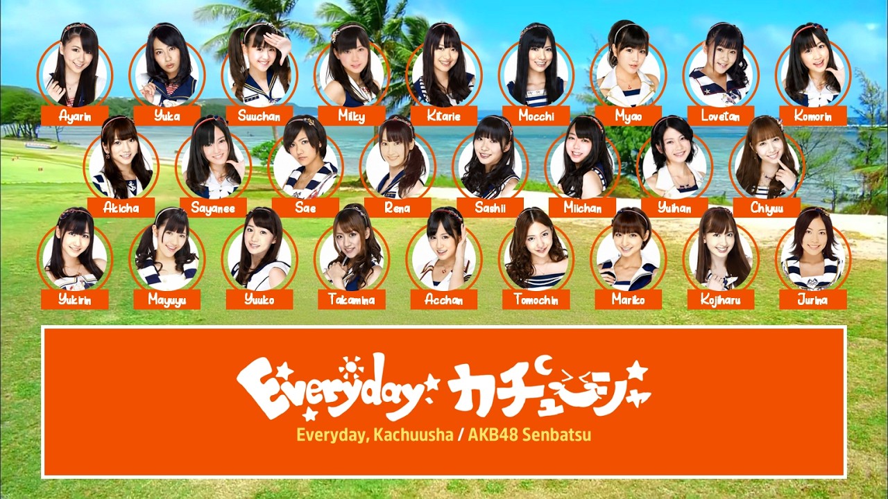 AKB48 – Everyday, Kachuusha (Everyday、カチューシャ) [Color Coded