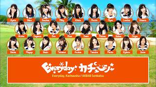 AKB48 – Everyday, Kachuusha (Everyday、カチューシャ) [Color Coded Lyrics JP/RM/EN]