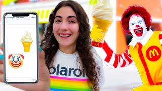 USING ONLY EMOJI FOOD COMBINATIONS TO EAT  FOR 24 HOURS CHALLENGE!