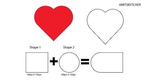 Easy Basic Shapes Vector Heart Making Icon Tutorial in Illustrator CC