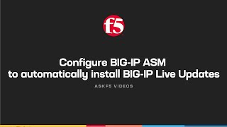 Configure BIG-IP ASM to automatically install BIG-IP ASM Live Updates