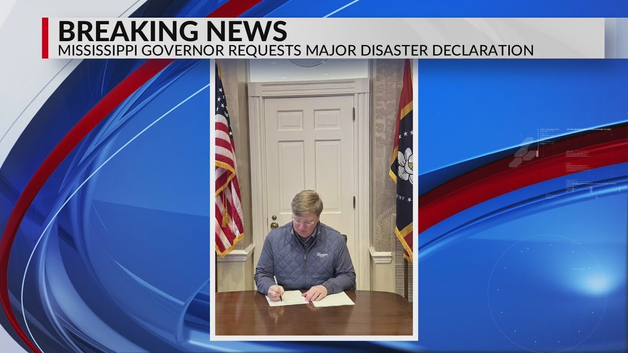 MS governor requests major disaster declaration - YouTube