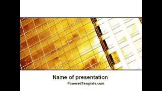 Yellow Skyscraper PowerPoint Template by PoweredTemplate.com