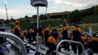 WIU Marching Leathernecks In Game Support - after touchdown, 2017-10-14