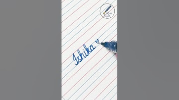 “Ishika” in cursive writing | writing my subscribe name | comment your name #shorts #viral #cursive