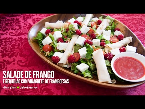 Salada de Frango e Requeijão com Vinagrete de Framboesas