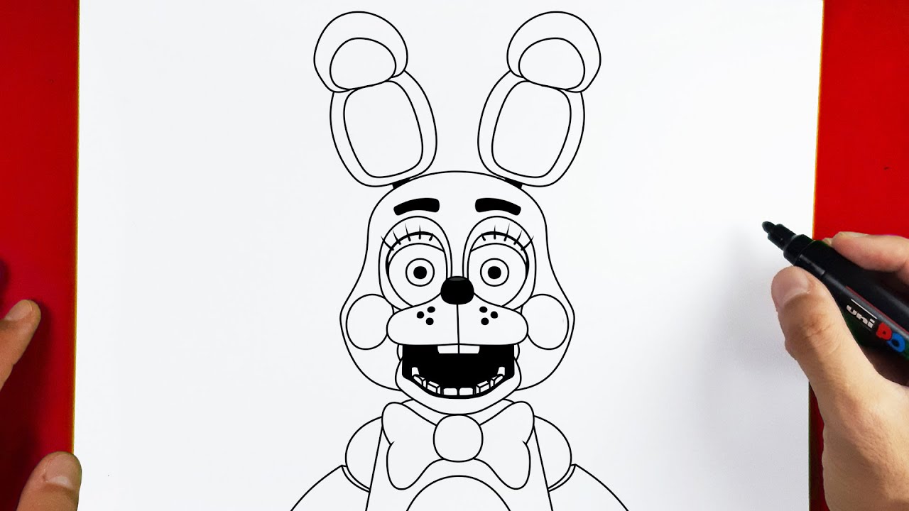 How to Draw Toy Bonnie- FNAF 2- Video Lesson 