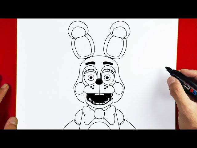 How to Draw Toy Bonnie- FNAF 2- Video Lesson 