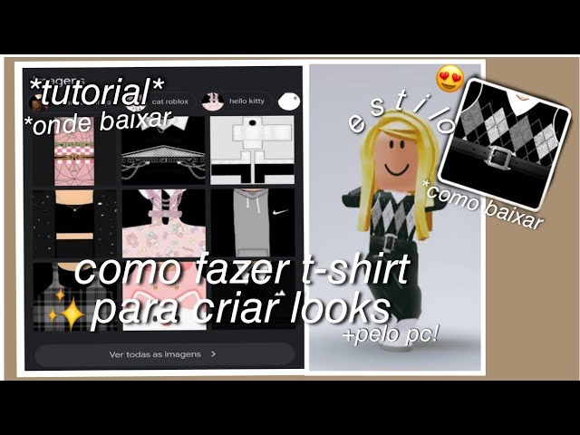 Tutorial de como fazer T-shirt no Roblox desculpa gente de ter parado
