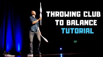 Throwing Club To Balance On Another Club From 4 - Juggling Tutorial