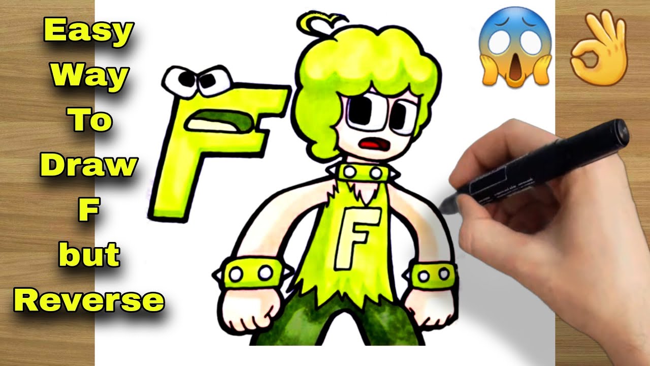 How To Draw F From Alphabet Lore but it's Reverse [Real Life