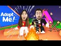 ADOPT ME CONTEI HISTÓRIAS HORRÍVEIS PARA ELA NO ACAMPAMENTO | Roblox Gabriel e Shirley