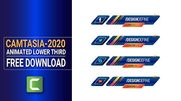 Camtasia Lower Thirds Template 2020 || ✅ Free Download ||