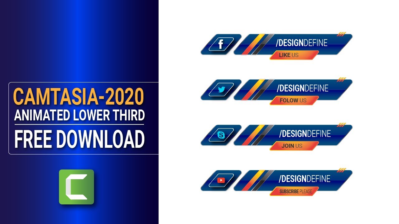 Camtasia Lower Thirds Template 2020 Free Download YouTube