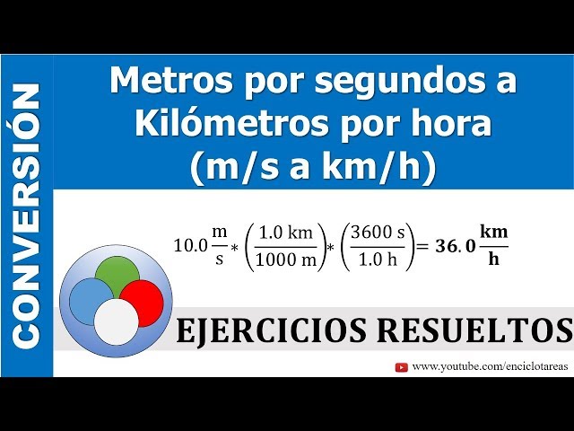 Solved La velocidad 856 m/s (metros por segundo) convertida