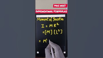 Trick to Find Dimensional Formula of moment of inertia #class11 #physics #dimensions 😊