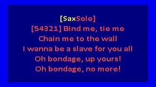 X Ray Spex  - Oh Bondage! Up Yours! (karaoke)