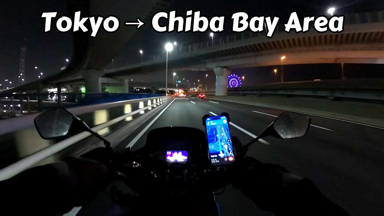 Tokyo Bay Night Ride 🌃 | Japan Motorcycle POV