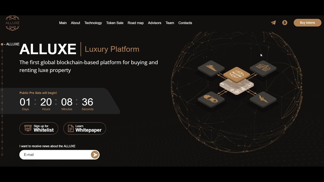 ALLUXE   блокчейн платформа для сделок с имуществом класса  Luxe !!!