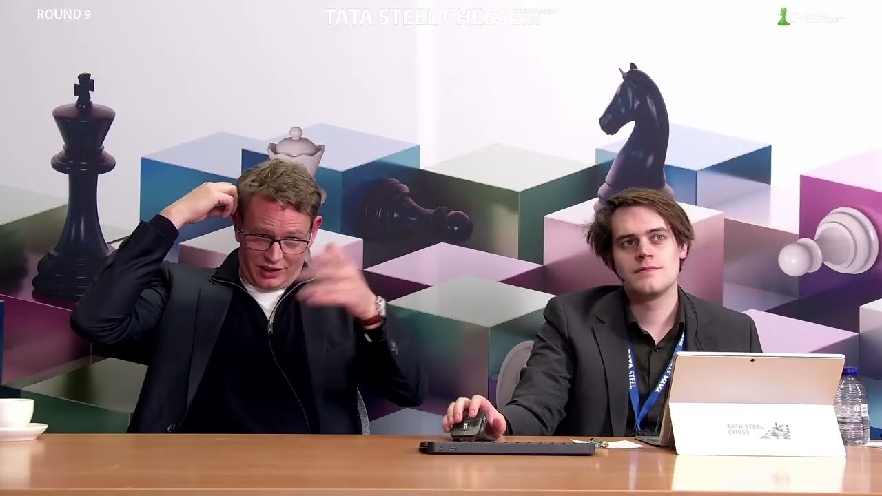 Маттиас Блюбаум принял участие в трансляции 9-го раунда! | Tata Steel Masters 2026