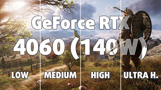 🎮 NVIDIA GeForce RTX 4060 [Laptop, 140W] - AC: Valhalla gameplay benchmarks (1080p)