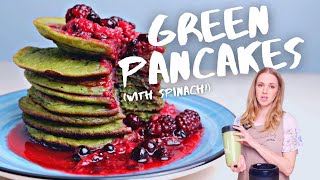 GREEN Pancakes - using spinach (no weird flavour!)