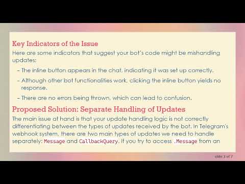 Resolving CallbackQuery Issues in Telegram Bot with ASP.NET MVC