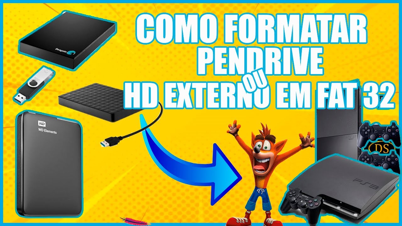 COMO FORMATAR HD EXTERNO OU PENDRIVE CORRETAMENTE YouTube