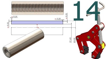 14-Project 49| Manual Clamp  |SolidWorks Tutorial: foot pad pin