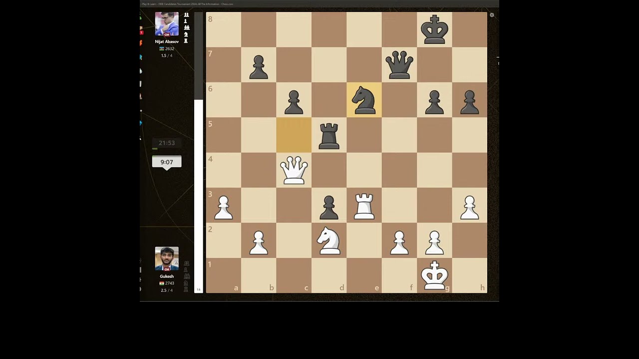 FIDE Candidates 2024 Rd 5 Watch Party YouTube