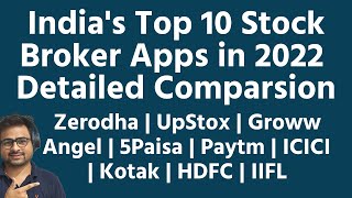 Best Stock Broker Apps in India 2022 | Best Stock Broker for Long Term Investment and Trading