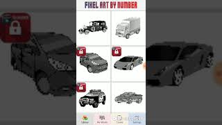 Tutorial game Pixel art: Coloring cars by Number screenshot 1