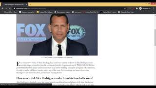 Celebrity Alex Rodriguez Net Worth And Alex Rodriguez Madison Lecroy New Girlfriend Wealth