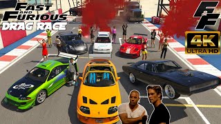 GTA 5 - Fast and Furious cars Drag Racing with Franklin! (Desert Car Meet) [4K UHD] screenshot 3