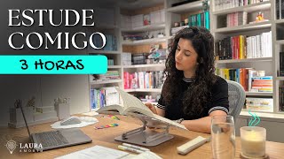 Estude comigo em TEMPO REAL (3 horas) #374 | Study with me | Laura Amorim