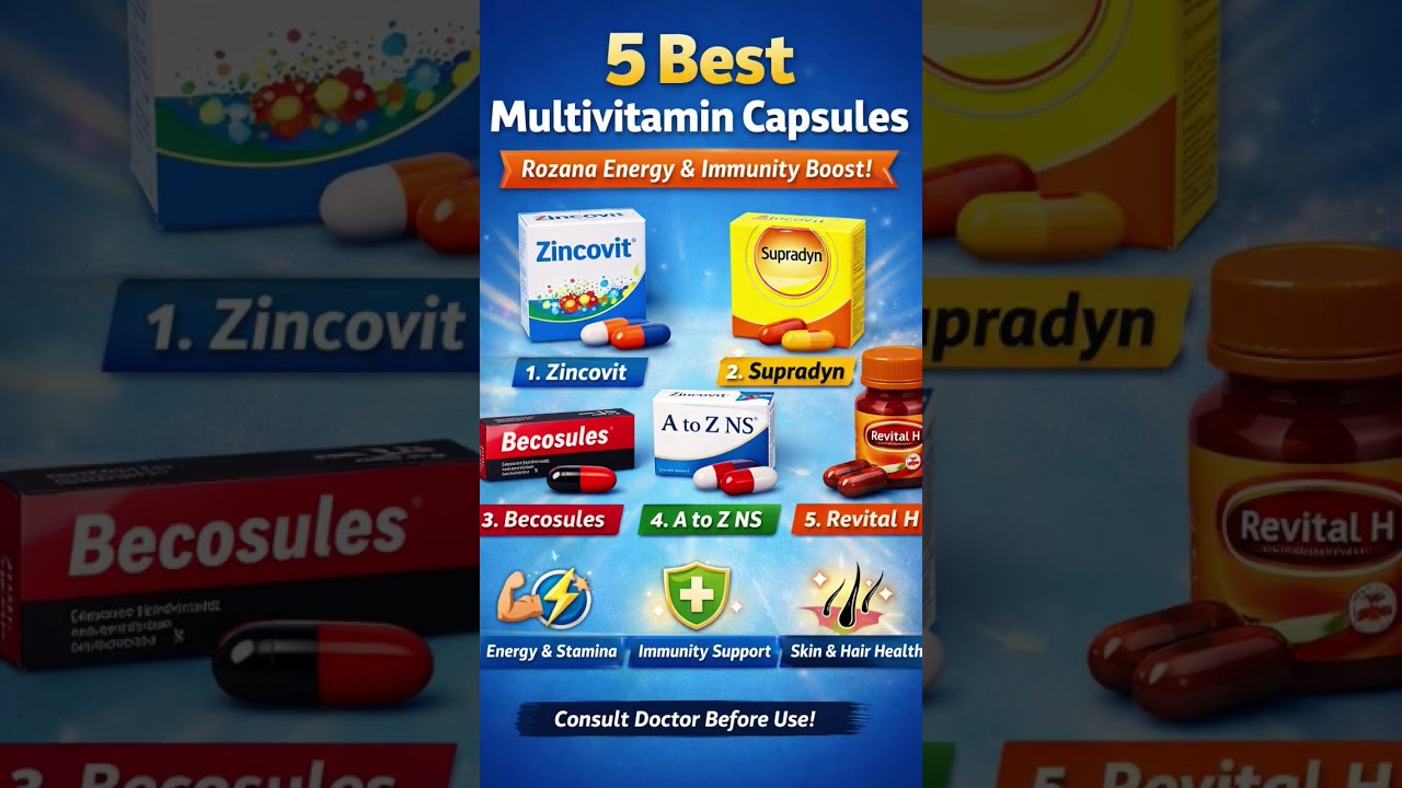 Daily Multivitamin Capsule | Kamzori, Thakan aur Immunity ke liye 💊