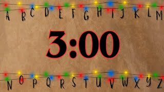 📺 3-Minute Stranger Things–Style Countdown Timer | Retro 80s Classroom Visual Timer for Kids 📺
