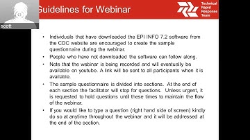 Tech RRT Training Webinar Session   Creating data entry forms using Epi Info 7 2