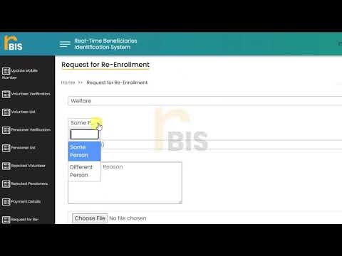 RBIS Welfare web login process