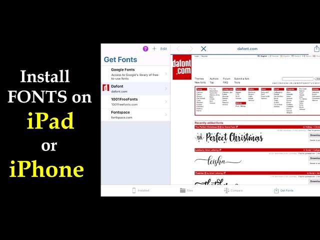 How to download the font for free from DaFont and install it on an iPad -  Flexcil