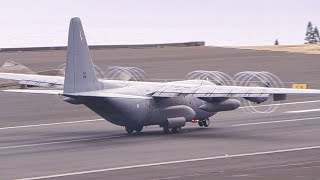 Beautiful Propeller Tip Vortices C130 Takeoff At Madeira Airport