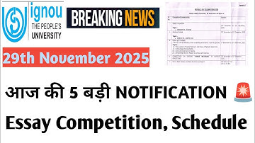 IGNOU 29th November 2025 Today