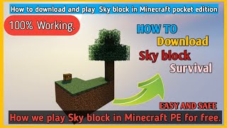 How To Download And Install SkyBlock In Minecraft Pocket Edition| how to play skyblock in mcpe HINDI screenshot 4