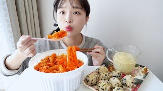 Finally in a Half Year😭❤️‍🔥Spicy Cheesy Tteokbokki Real Sound Mukbang ! REALSOUND Eating Show :D