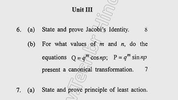 2019 MSc Physics 1st Sem Classical Mechanics Question Paper